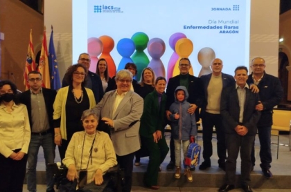 Representantes de las asociaciones de pacientes de enfermedades raras de Aragón que participan en el PAIPERA