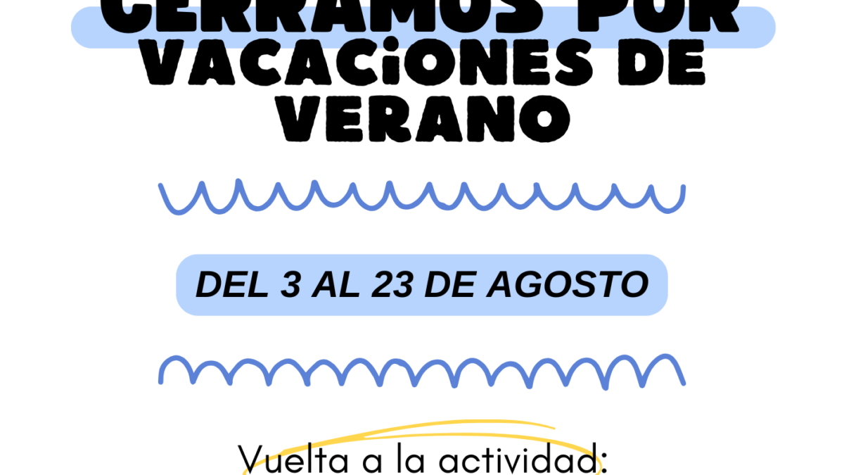 Flyer Cerrado por Vacaciones De Verano Ilustrativo Sencillo Minimalista Amarillo y Azul
