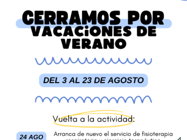 Flyer Cerrado por Vacaciones De Verano Ilustrativo Sencillo Minimalista Amarillo y Azul