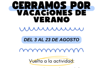 Flyer Cerrado por Vacaciones De Verano Ilustrativo Sencillo Minimalista Amarillo y Azul